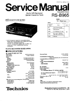 Technics - RSB-965 - Service manual 